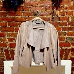Taupe Waterfall leather/suede jacket